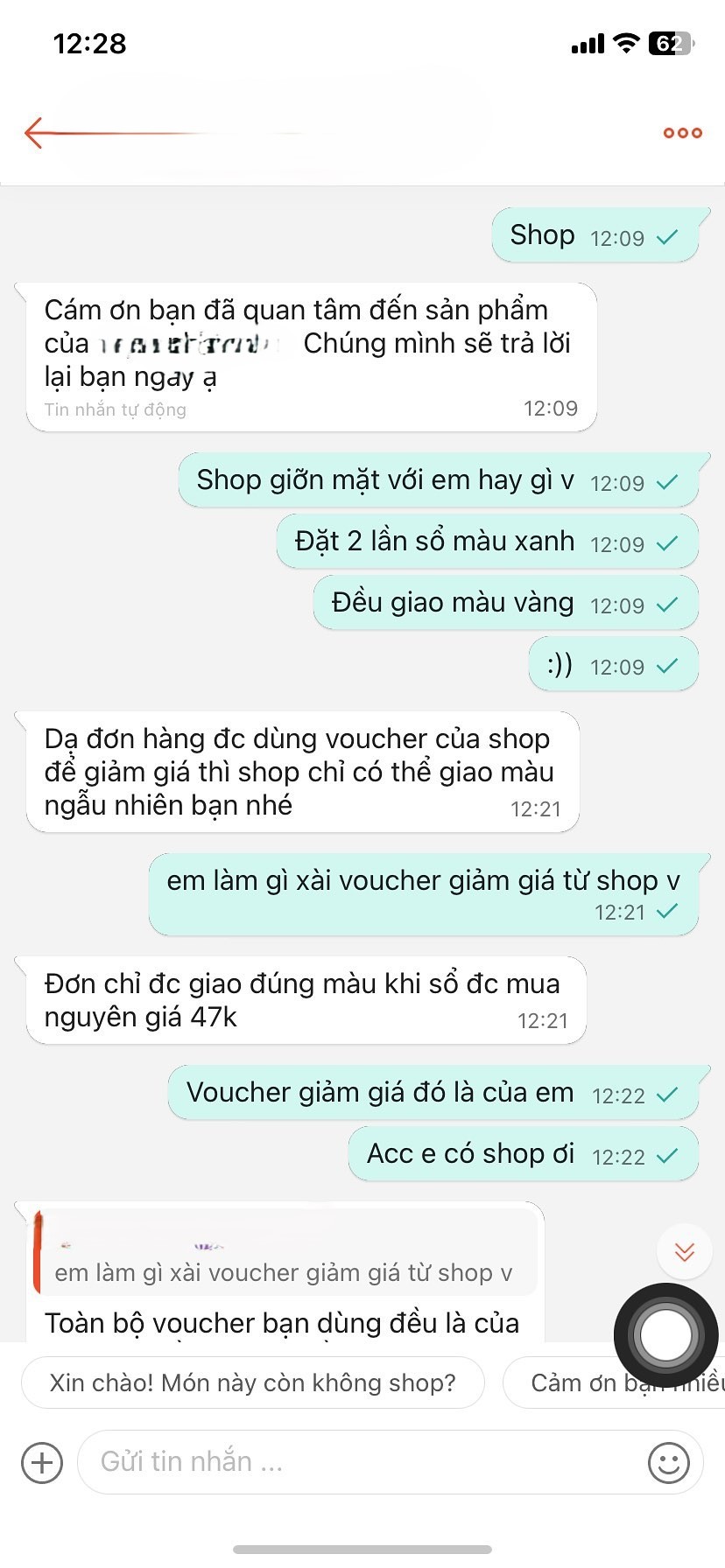 Khách áp voucher mua hàng nên shop thích gì giao nấy, thắc mắc liền bị mắng “nửa mùa” và block thẳng tay- Ảnh 2.