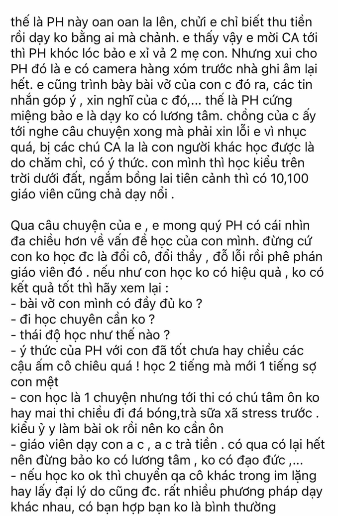 Giáo viên đăng bài tố phụ huynh bênh con mù quáng, nhiều người đọc xong cảm thán: Cô đang để 