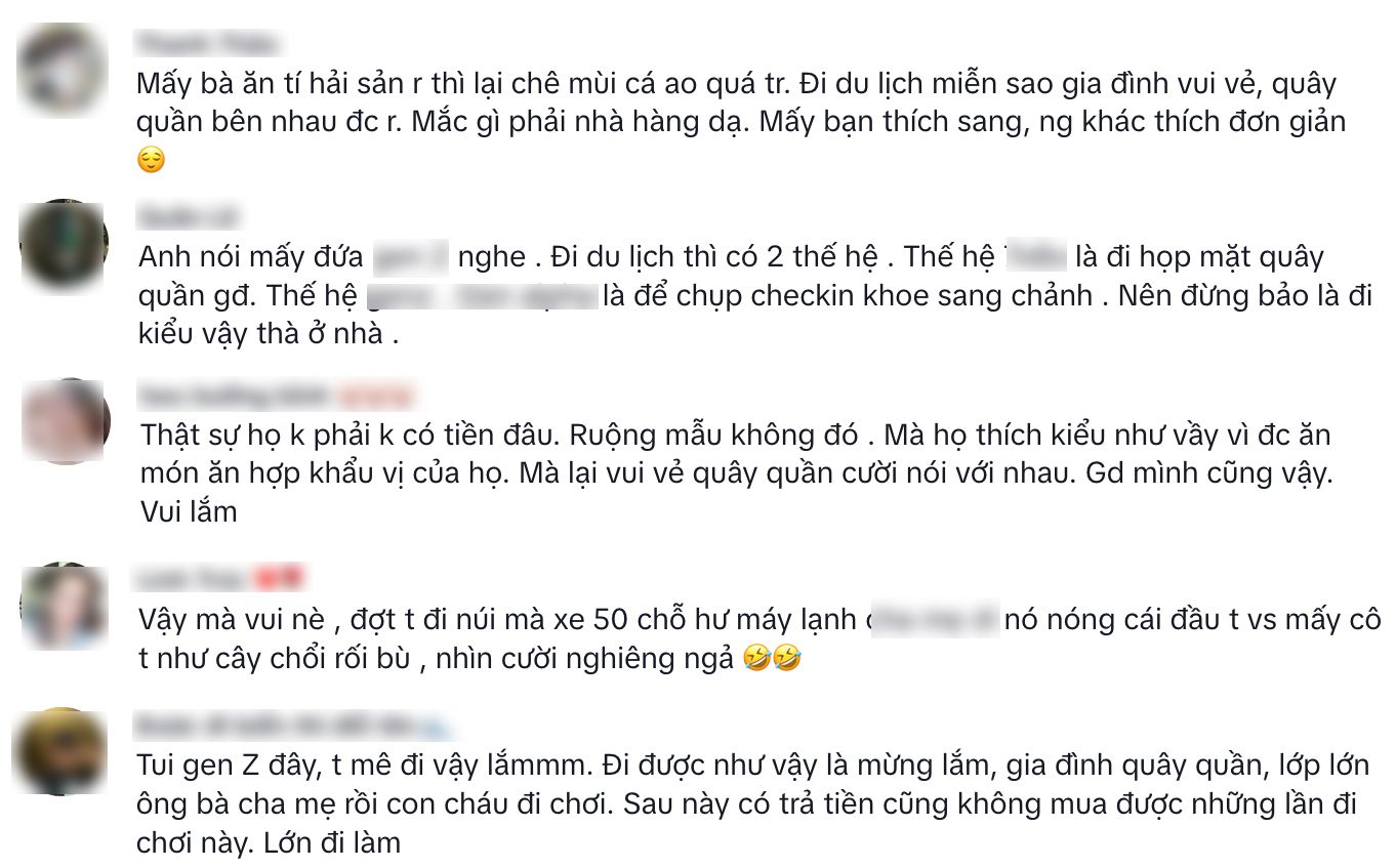 Gia đình 29 người đi du lịch mang cơm theo ăn suốt dọc đường, người cảm động, người lại chê: 