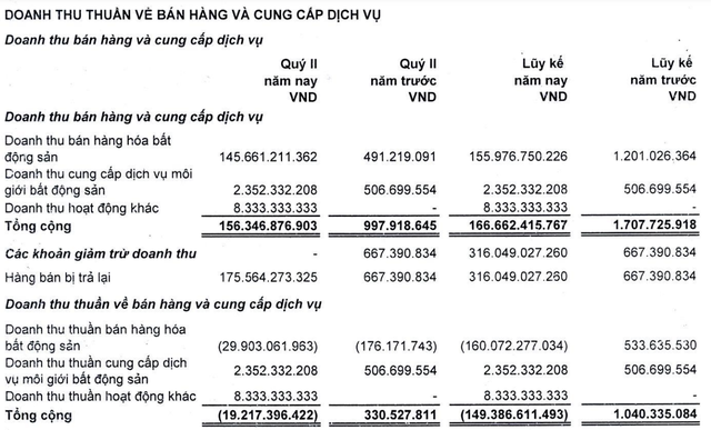 Doanh thu của LDG âm 19 tỷ đồng trong quý 2/2024, đã lỗ lũy kế 175 tỷ đồng sau 7 quý lỗ liên tục- Ảnh 1.