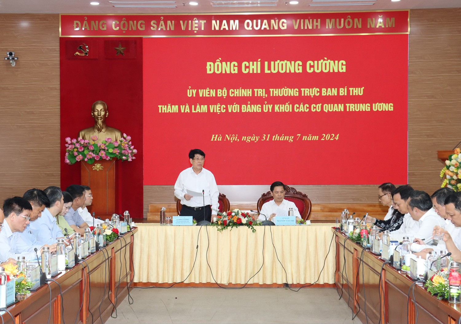 Thường trực Ban Bí thư Lương Cường: 'Phải đánh giá, sắp xếp cán bộ đúng, trúng'- Ảnh 1.