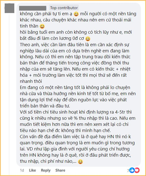 23 tuổi lương 8 triệu, không mất tiền thuê nhà vẫn chẳng tiết kiệm nổi: Cô gái được CĐM khuyên “còn trẻ đừng quá đặt nặng việc tiết kiệm”- Ảnh 3.