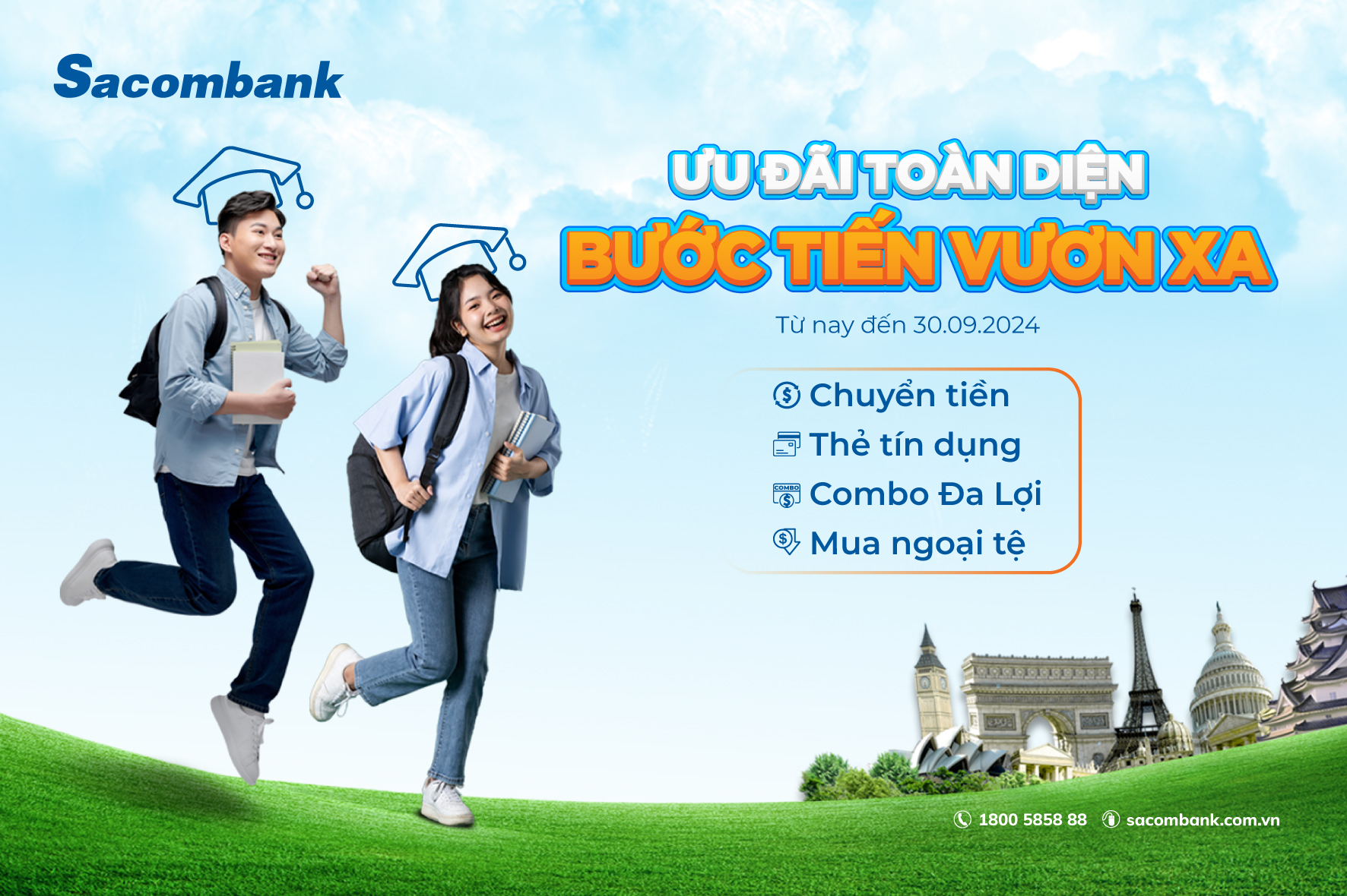 Sacombank miễn 100% phí chuyển tiền du học- Ảnh 1.