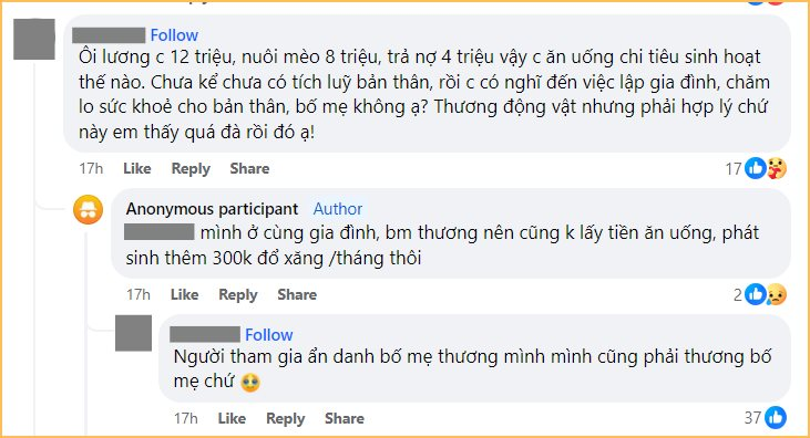 35 tuổi, lương 12 triệu không đủ sống còn nuôi 40 con mèo, người phụ nữ khiến CĐM bức xúc: “Thương động vật nhưng cũng phải thương bố mẹ mình nữa chứ!”- Ảnh 4.