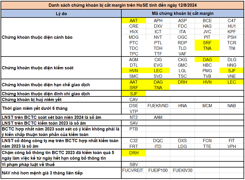 Thêm một cổ phiếu ngành điện bị HoSE cắt margin, 79 mã chứng khoán không được giao dịch ký quỹ trong quý 3- Ảnh 1. Thêm một cổ phiếu ngành điện bị HoSE cắt margin, 79 mã chứng khoán không được giao dịch ký quỹ trong quý 3- Ảnh 1.