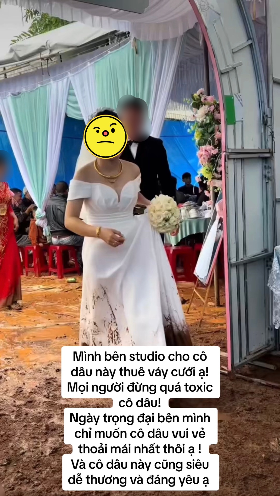 Cô dâu Đắk Lắk thuê váy cưới rồi lội bùn đến mức vứt đi, chủ studio có màn xử lý không ai nghĩ đến- Ảnh 1.