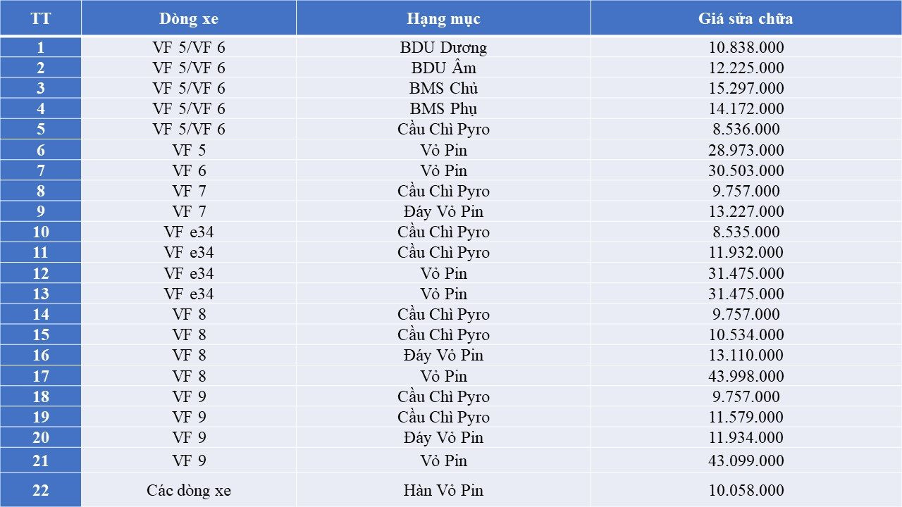 Hãng xe điện của ông Phạm Nhật Vượng công bố giá pin VF 3 và các dòng xe VinFast- Ảnh 3.