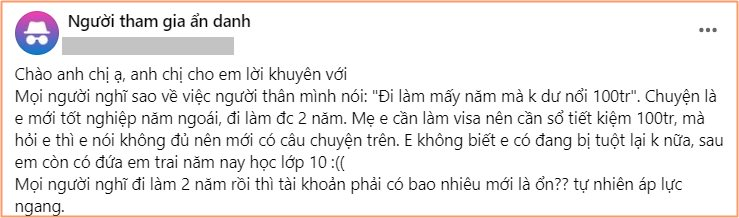 Ra trường đi làm được vài năm mà không dư được 100 triệu là thất bại?- Ảnh 1.