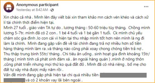 Gia đình thu nhập 55 triệu/tháng vẫn than không đủ sống, biết lý do xong không một ai dám trách nữa- Ảnh 1.