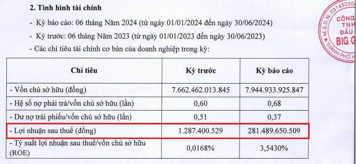 Một công ty địa ốc tại quận 7 báo lãi bán niên tăng đột biến, gấp hơn 100 lần cả năm ngoái- Ảnh 1.