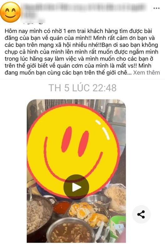 Chủ quán cơm rang ở Hải Phòng dùng tay bốc đồ ăn cho khách, khi được góp ý thì thách thức: 