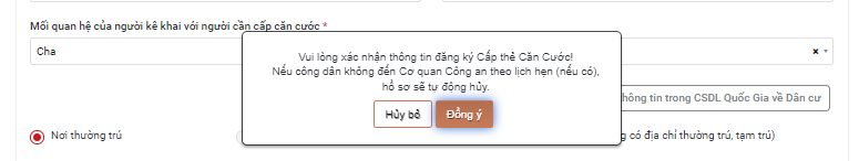 Hướng dẫn nộp hồ sơ đề nghị cấp thẻ Căn cước cho trẻ từ 6 đến dưới 14 tuổi qua Cổng DVC- Ảnh 11.