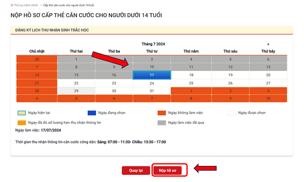 Hướng dẫn nộp hồ sơ đề nghị cấp thẻ Căn cước cho trẻ từ 6 đến dưới 14 tuổi qua Cổng DVC- Ảnh 12.