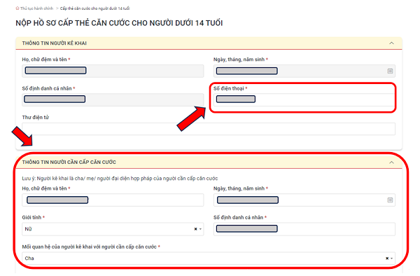 Hướng dẫn nộp hồ sơ đề nghị cấp thẻ Căn cước cho trẻ từ 6 đến dưới 14 tuổi qua Cổng DVC- Ảnh 9.