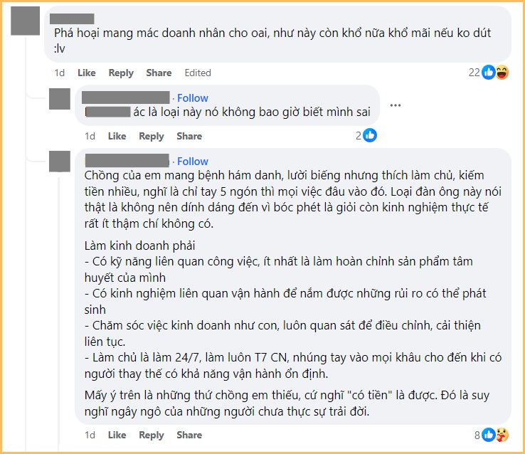 Mê kinh doanh nhưng thiếu nhiệt huyết, thất bại liên tục để vợ phải gồng gánh một mình: Làm chồng như vậy có đáng để phụ nữ tiếp tục đóng vai 