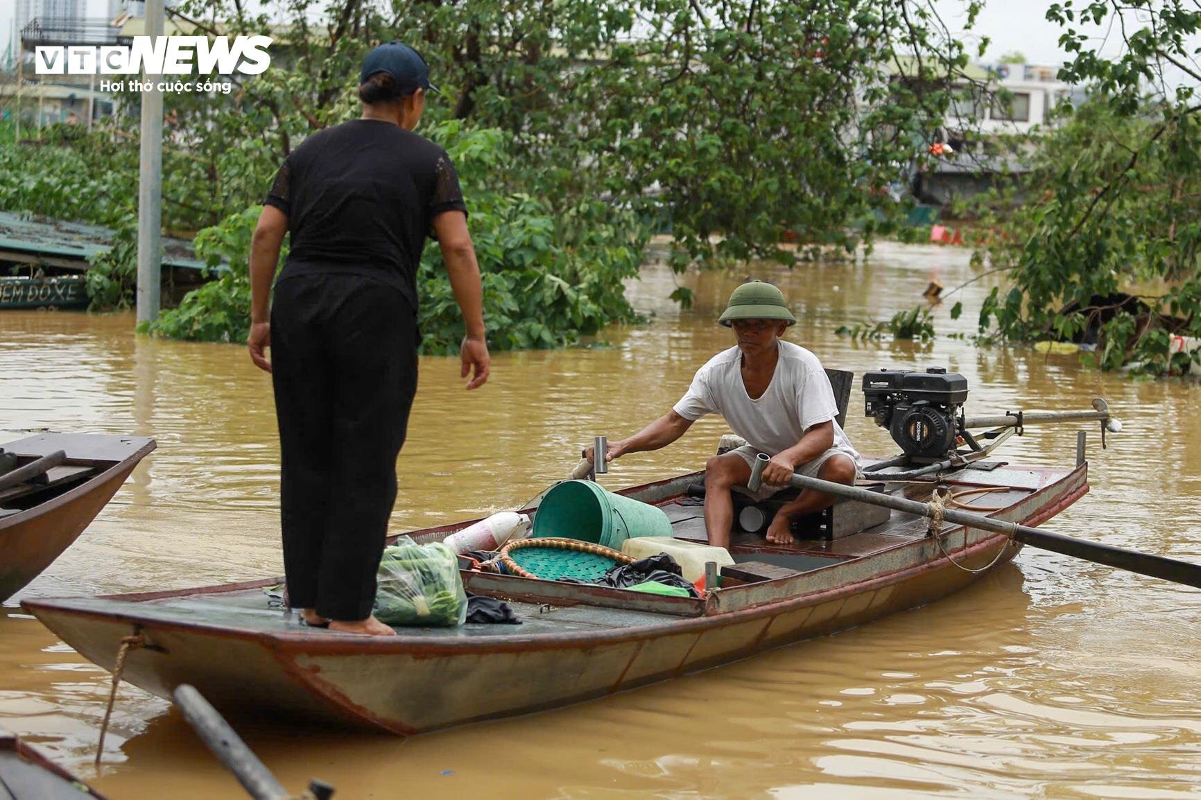 Bãi bồi sông Hồng ngập, người dân nói chưa bao giờ lũ dâng cao như thế- Ảnh 11.