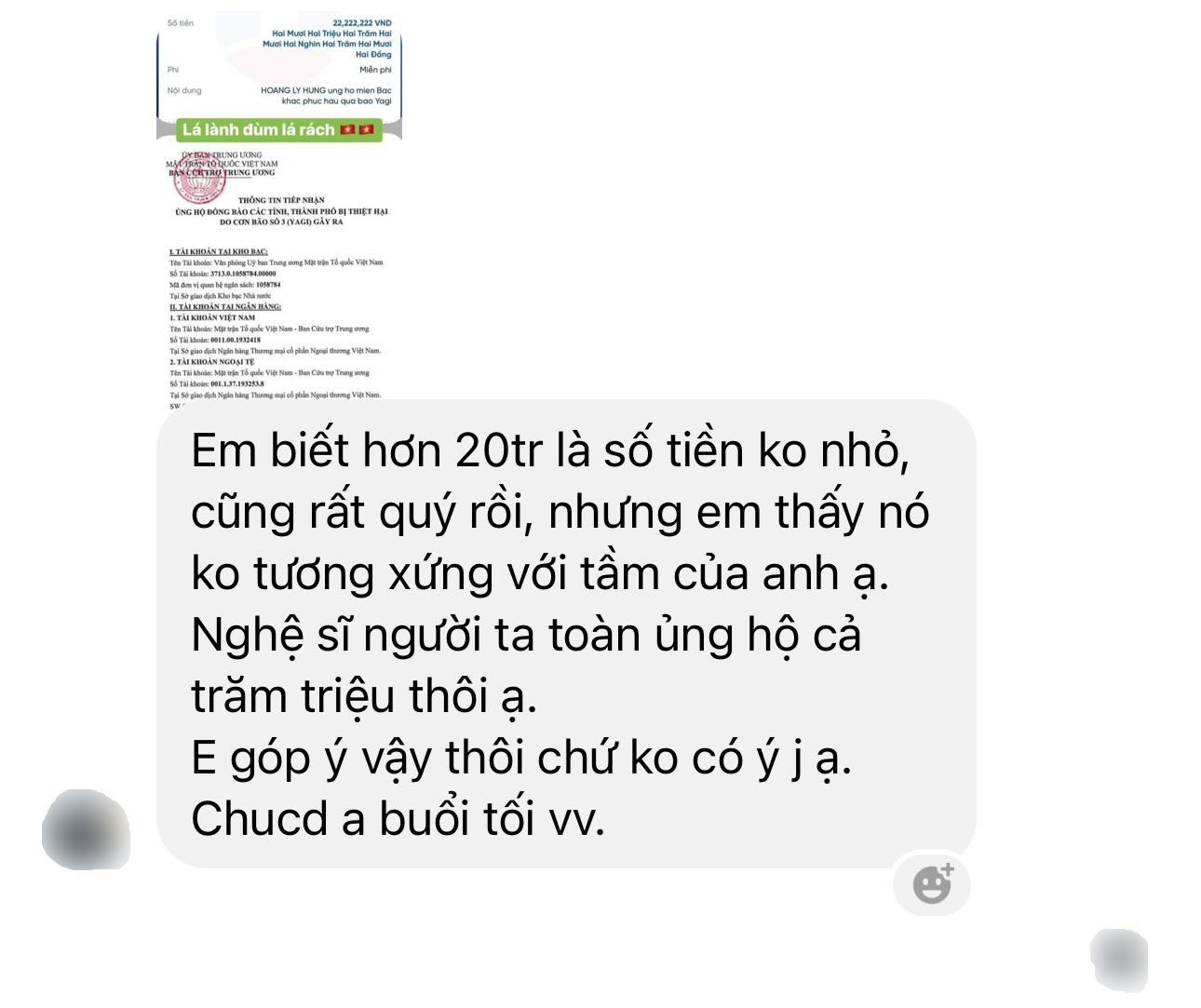 CEO bị chê từ thiện hơn 20 triệu là “không xứng tầm” lên tiếng: Dù bạn ấy nói không có ý gì nhưng mình nghe rất buồn- Ảnh 2.