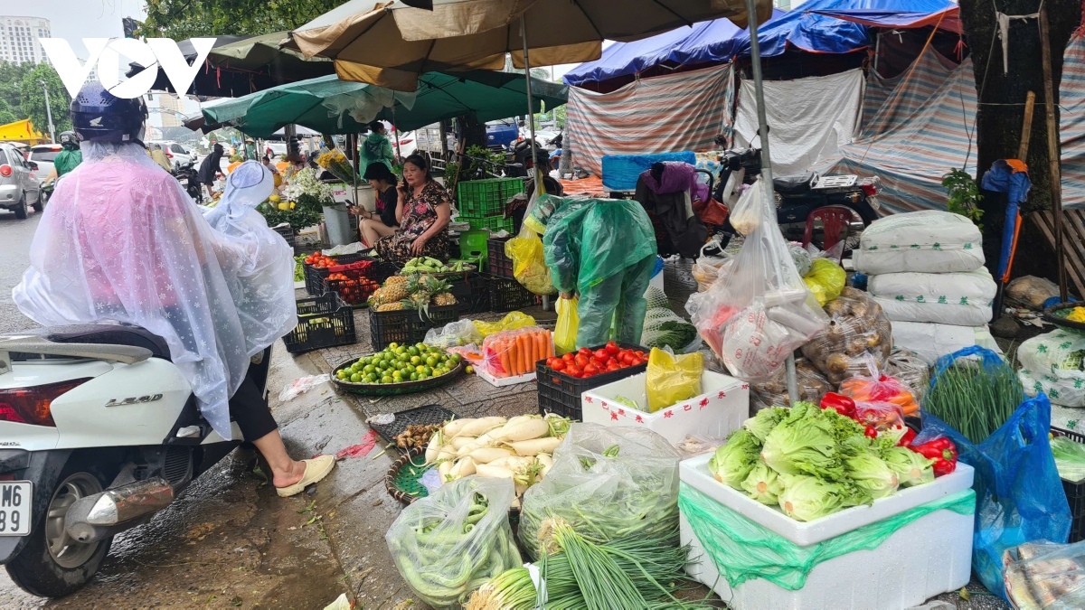 Hàng thiết yếu ở Thái Nguyên đầy đủ, thịt và rau xanh tăng giá- Ảnh 2.