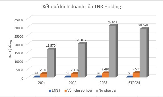 TNR Holding giảm mạnh lợi nhuận 6 tháng đầu năm 2024, đang có 95 lô trái phiếu lưu hành, nợ phải trả hơn 28.000 tỷ đồng- Ảnh 1.