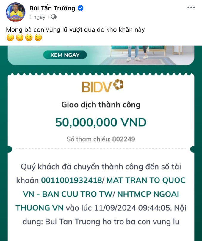 Một tuyển thủ Việt Nam phản ứng vụ KATINAT trích 1.000đ/ly nước ủng hộ vùng lũ: Xin đừng ai trục lợi lúc này- Ảnh 2.