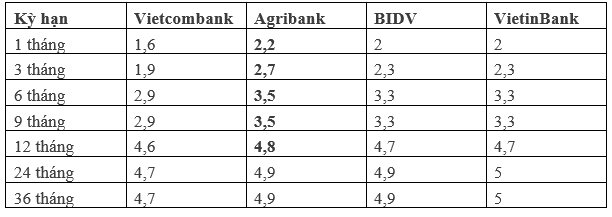 Gửi tiết kiệm trực tuyến tại Agribank, Vietcombank, VietinBank, BIDV trong tháng 9: Bất ngờ với ngân hàng đang trả lãi cao nhất- Ảnh 2.