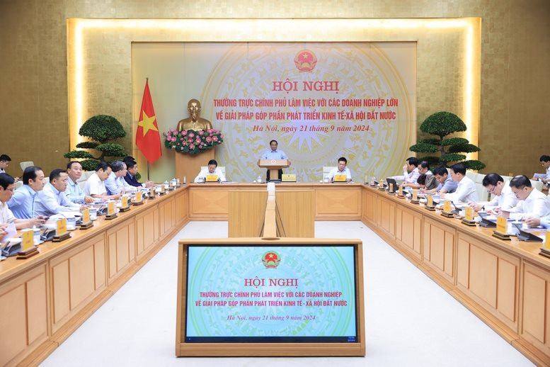 Thủ tướng chủ trì cuộc họp với loạt doanh nghiệp tư nhân lớn VinGroup, Hòa Phát, Masan, Thaco, SunGroup… về giải pháp góp phần phát triển kinh tế, xã hội đất nước- Ảnh 1.