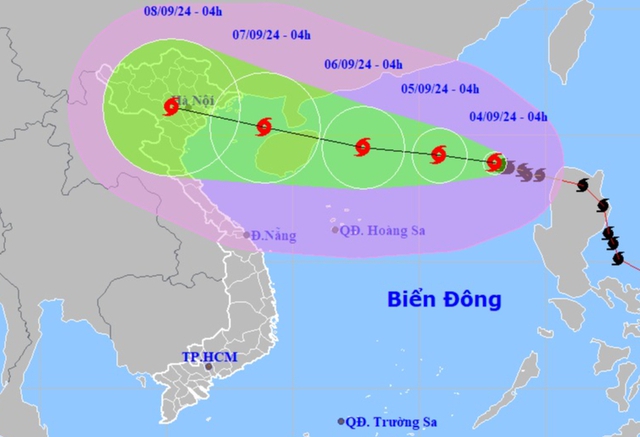 Bão số 3 giật cấp 17 đang di chuyển rất nhanh vào Vịnh Bắc Bộ- Ảnh 1.