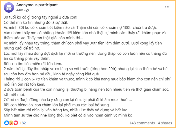 30 tuổi không có nổi 1 triệu phòng thân lại còn nợ 100 triệu nhưng biết lý do xong không ai dám trách- Ảnh 1.