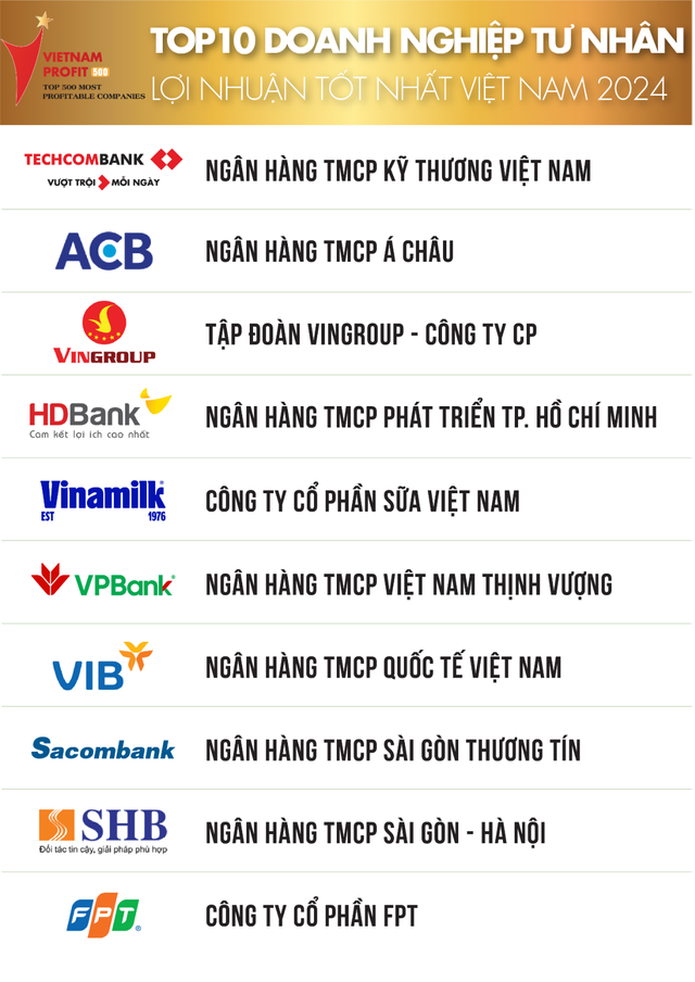 Top 10 DN tư nhân lãi nhất Việt Nam: Vingroup đứng thứ 3, FPT trở lại Top 10 sau 5 năm vắng bóng, Hòa Phát không còn trong danh sách- Ảnh 1.