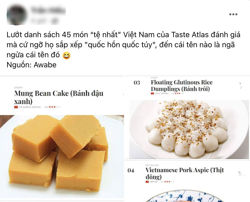 Nhìn 45 món "tệ nhất" Việt Nam trên TasteAtlas, nhiều người cảm thấy bất bình- Ảnh 1.