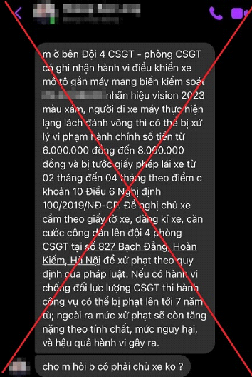 Cảnh báo thủ đoạn giả danh Cảnh sát giao thông xử phạt vi phạm giao thông- Ảnh 1.