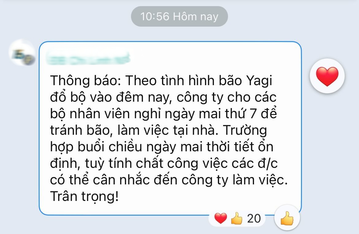 Hơn 100.000 người tham nhóm nghỉ học, nghỉ làm do siêu bão Yagi: Dân công sở tiết lộ nỗi lo ngay lúc này- Ảnh 2.