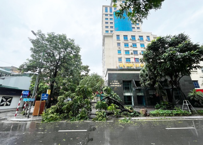 Bão số 3 càn quét Hà Nội gây mưa to gió giật, một số chung cư đã bị thiệt hại tài sản- Ảnh 36.