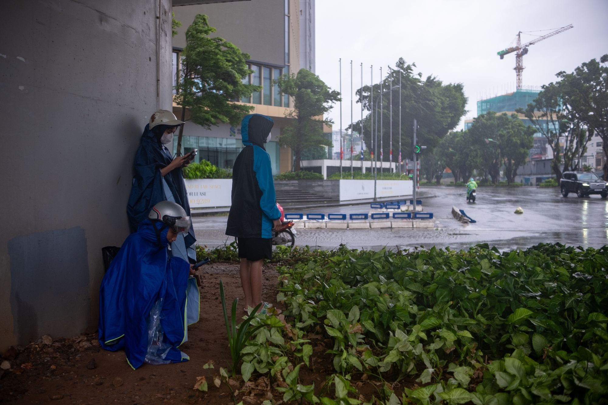 Hà Nội bắt đầu gió giật cực mạnh kèm mưa lớn do bão YAGI, người dân gồng mình lái xe về nhà- Ảnh 11.