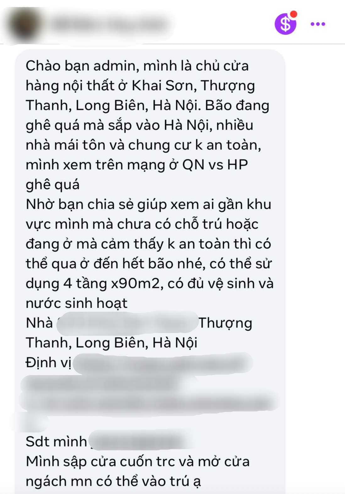 Ngoài trời gió mưa, lòng người ấm áp: Chủ căn chung cư rộng 100m2, mua chưa kịp ở ra thông báo gây sốt- Ảnh 6.