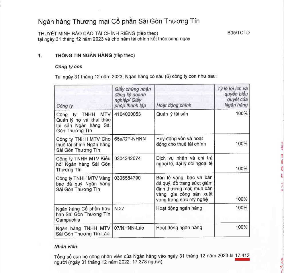 Chủ tịch thu nhập cao nhất ngành ngân hàng, vậy nhân viên Sacombank nhận thù lao bao nhiêu trong năm 2023?- Ảnh 2.