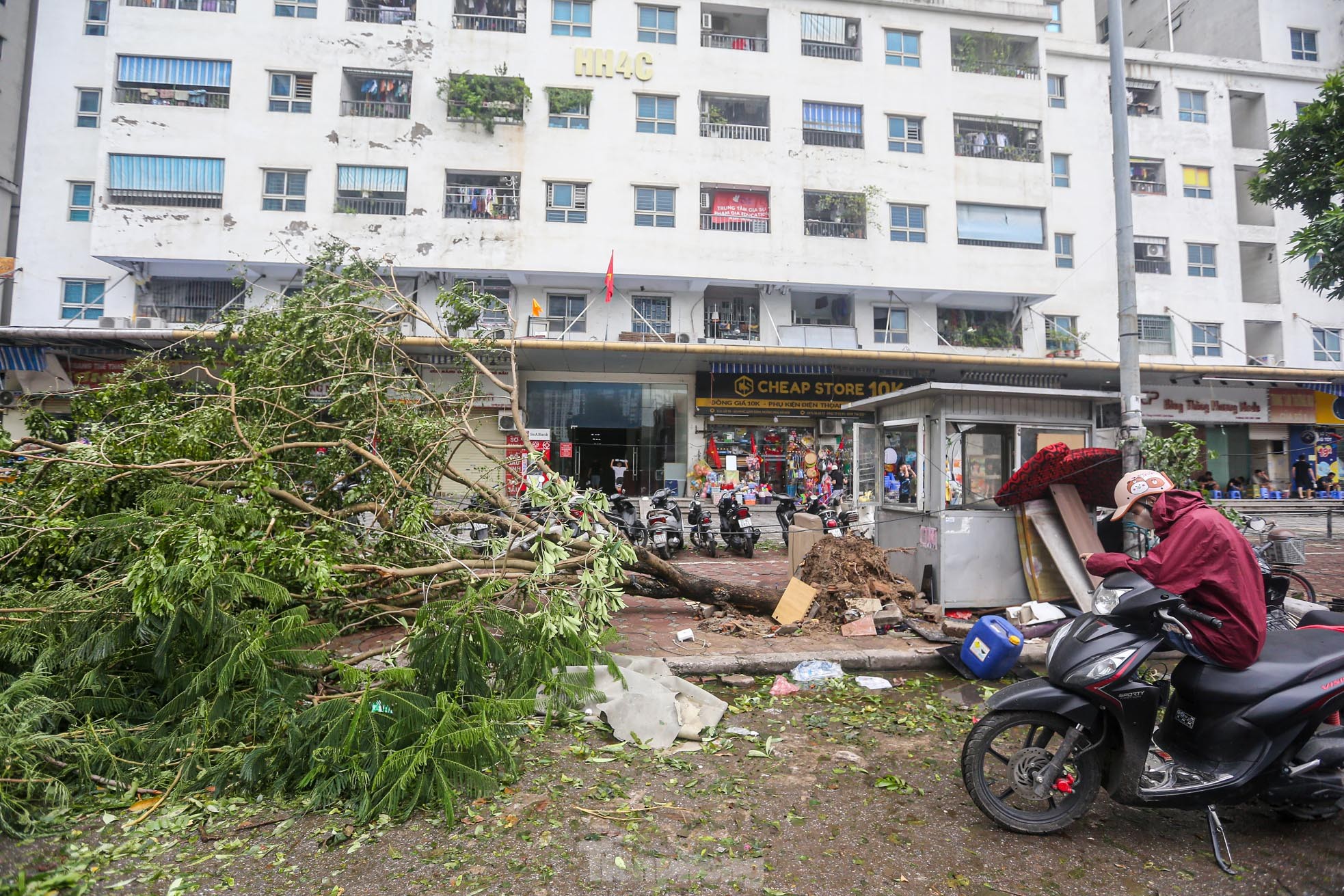 Khu đô thị đông dân nhất Thủ đô tan hoang sau bão Yagi, 'có nhà nhưng không có lối vào'- Ảnh 2.