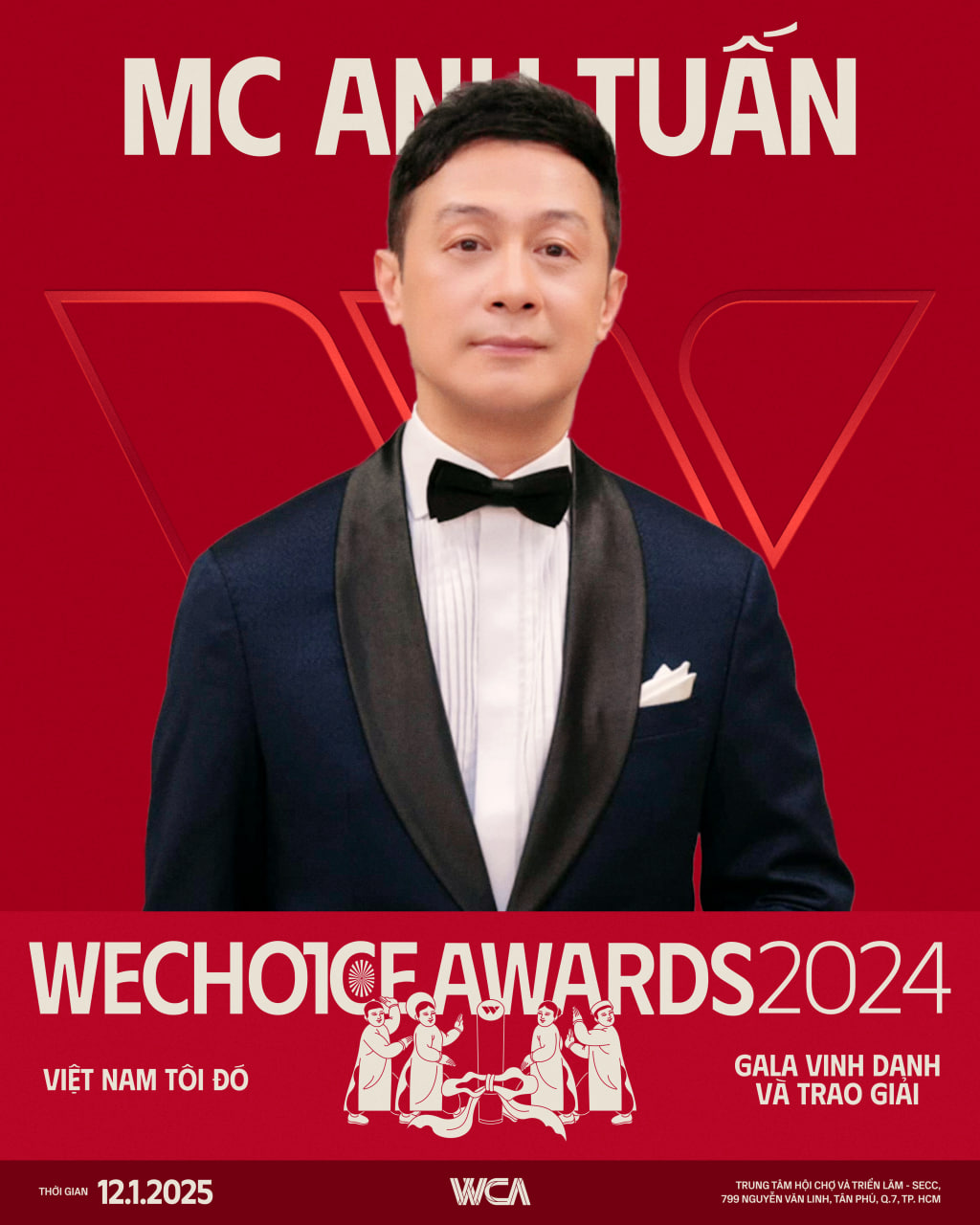 Chính thức công bố MC gala WeChoice Awards 2024: Sự kết hợp đáng mong chờ của MC Anh Tuấn và "Hoa hậu gen Z" đình đám!- Ảnh 1.