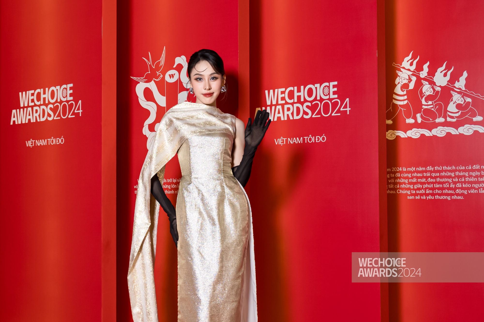 Dàn hậu "đại náo" siêu thảm đỏ WeChoice Awards 2024: Thuỳ Tiên - Hương Giang lạ lẫm, Lương Thùy Linh đẹp phát sáng- Ảnh 11.