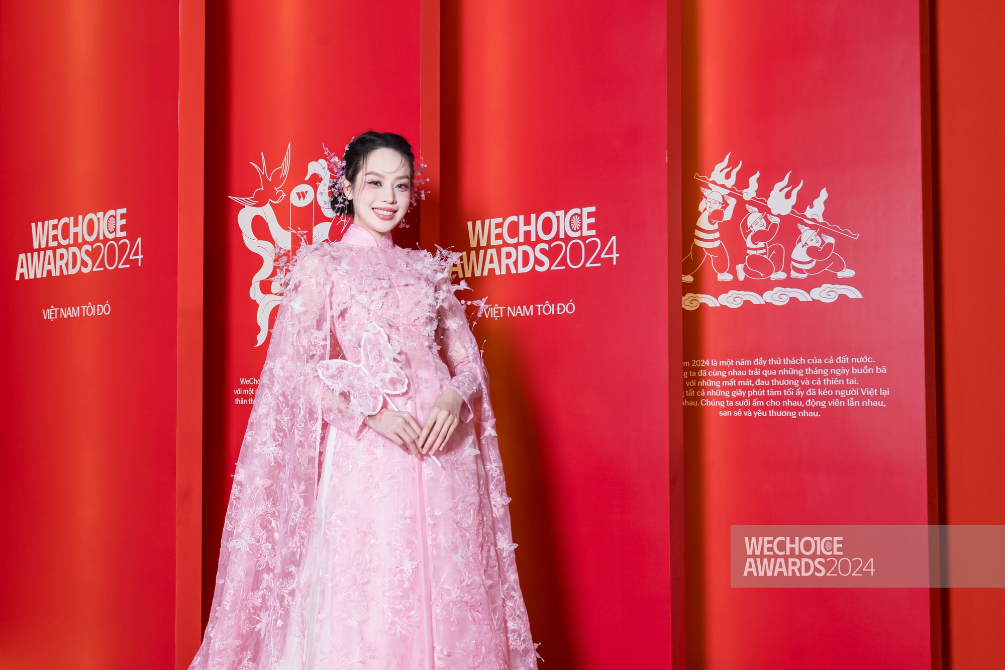 Dàn hậu "đại náo" siêu thảm đỏ WeChoice Awards 2024: Thuỳ Tiên - Hương Giang lạ lẫm, Lương Thùy Linh đẹp phát sáng- Ảnh 5.