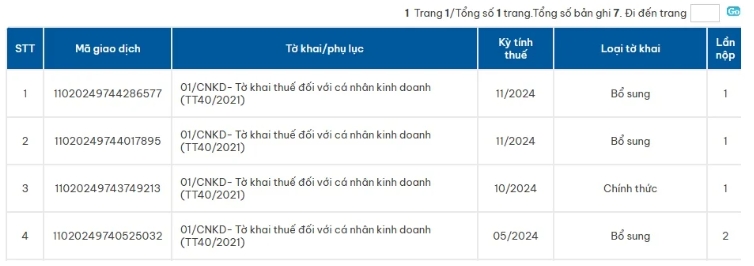 Cách tra cứu tờ khai thuế kinh doanh online đã nộp đến cơ quan thuế năm 2025- Ảnh 4.