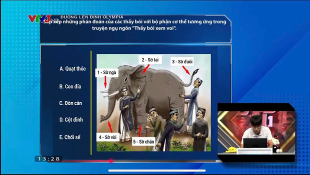 Câu hỏi Olympia test trí nhớ về câu chuyện tuổi thơ, tưởng không khó mà khó không tưởng khiến cả trường quay "đứng hình"- Ảnh 1.