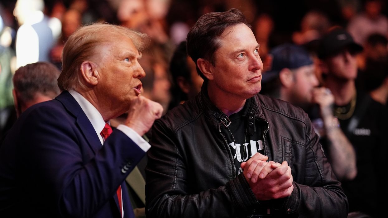 Tỉ phú Elon Musk và Tổng thống đắc cử Mỹ Donald Trump. Ảnh: Chris Unger/Zuffa LLC