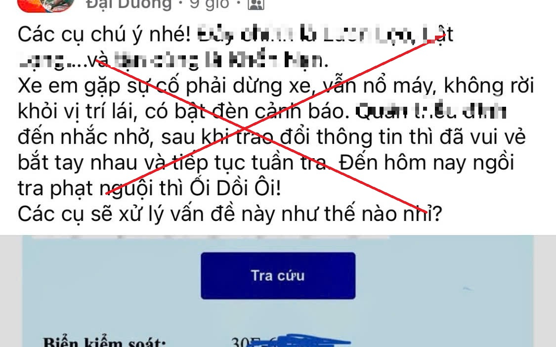 Sự thật về bài viết ô tô dừng do gặp sự cố nhưng bị xử phạt ở TP HCM- Ảnh 1.