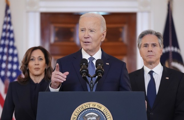 Tổng thống Biden và ông Trump đều nhận công kiến tạo thỏa thuận ngừng bắn Dải Gaza- Ảnh 1.