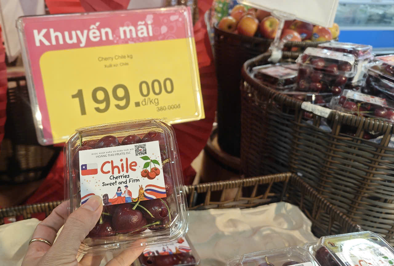 Cherry Chile giá rẻ bất ngờ, nhiều người nghi ngờ hàng Trung Quốc- Ảnh 2.