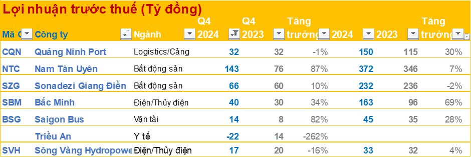 Cập nhật BCTC quý 4/2024 chiều ngày 21/1: Bệnh viện ông Trầm Bê làm Chủ tịch báo lỗ