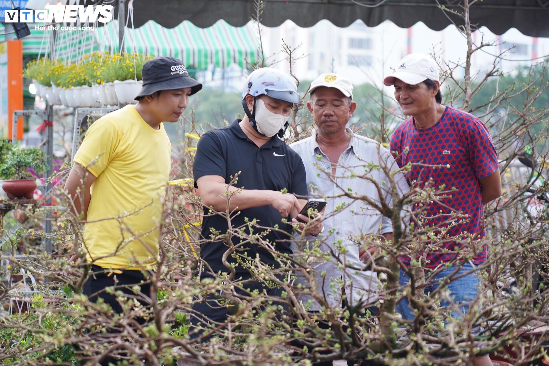 TP.HCM: Tấp nập mua bán xuyên đêm ở chợ hoa 'Trên bên dưới thuyền'- Ảnh 3.