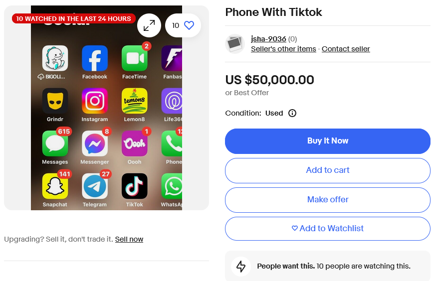 iPhone cài sẵn TikTok trở thành "hàng độc", có người rao bán tới 50.000 USD- Ảnh 2.