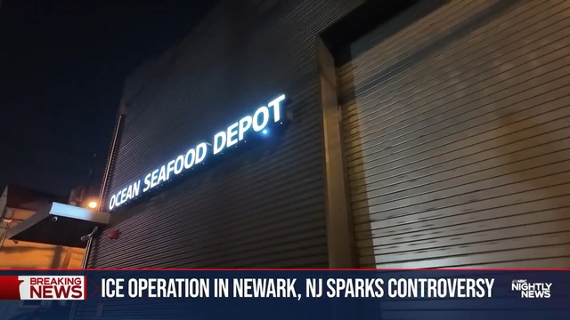 Cuộc đột kích ở TP Newark hôm 23-1 xảy ra tại Ocean Seafood Depot. Ảnh: NBC News